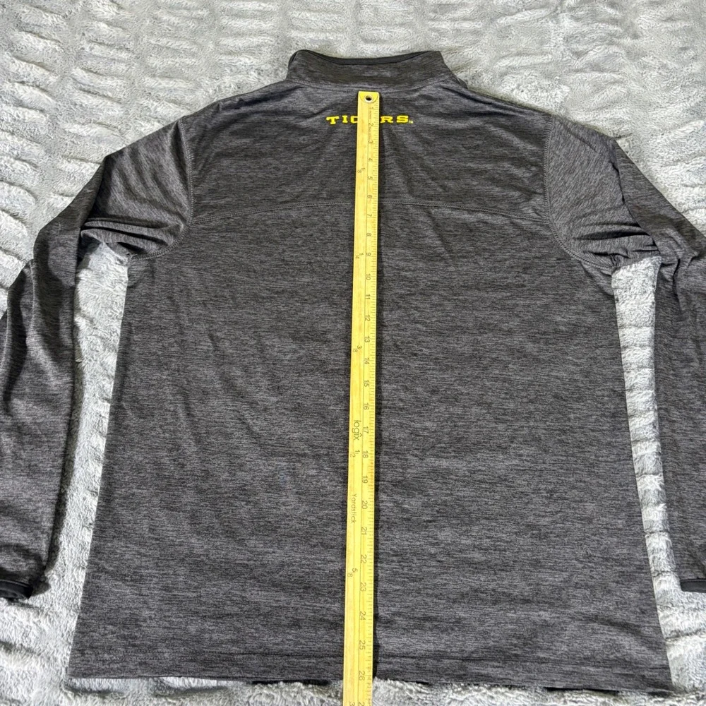 Colosseum Mizzou Missouri Tigers Mens Medium 1/4 Zip Pullover Heather Gray AR826